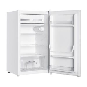 Nyitott Hyundai RSE085GWAE egyajtós hűtőszekrény belső nézet - Beépíthető hűtőszekrény, Alulfagyasztós hűtőszekrény, Felülfagyasztós hűtőszekrény, Egyajtós hűtőszekrény és Minihűtő