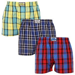 3PACK férfi bő szárú boxeralsók Styx klasszikus gumipánt többszínű (3A0972) M 132397658 - Férfi ruházat
