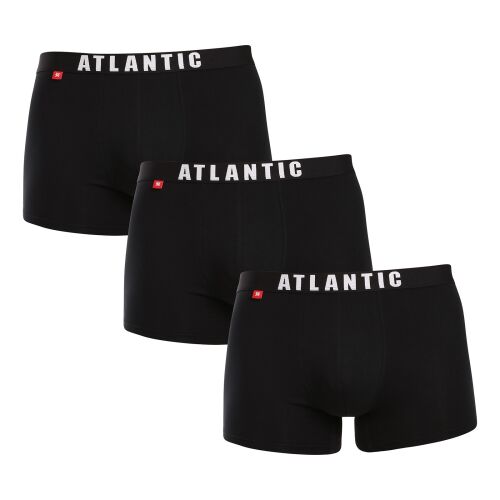 3PACK Férfi boxeralsó Atlantic fekete (3MH-011black) M 132399540