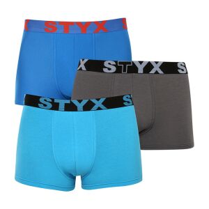 3PACK férfi boxeralsó Styx sportos gumipánt nagyméretű többszínű (3R10379) 3XL 132406541 - Férfi ruházat