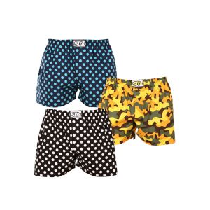 3PACK férfi bő szárú boxeralsók Styx art klasszikus gumipánt többszínű (3A15901) L 132410007 - Férfi ruházat