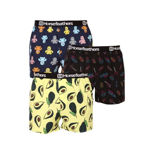 3PACK Férfi bő szárú boxeralsók Horsefeathers Frazier Bundle 5 (AM096G) L 132412480