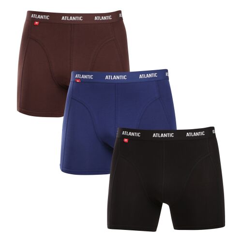 3PACK Férfi boxeralsó Atlantic többszínű (3MH-047) M