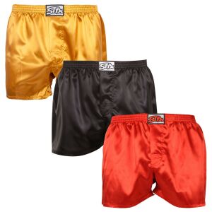 3PACK férfi bő szárú boxeralsók Styx klasszikus gumipánt szatén többszínben (3C06350) XL 132417957 - Férfi ruházat