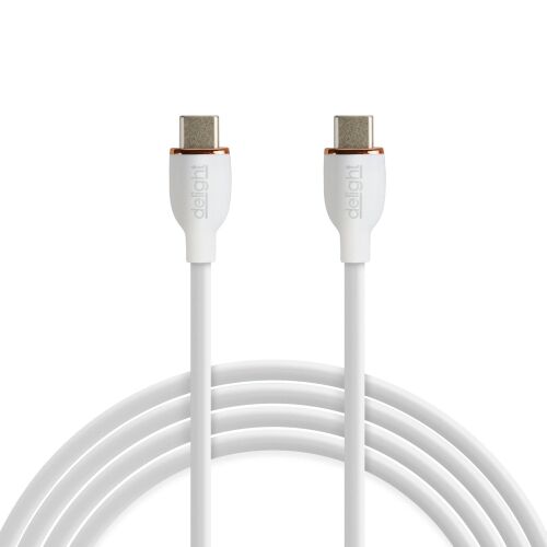 Delight Biely USB-C na USB-C kábel - 1 meter