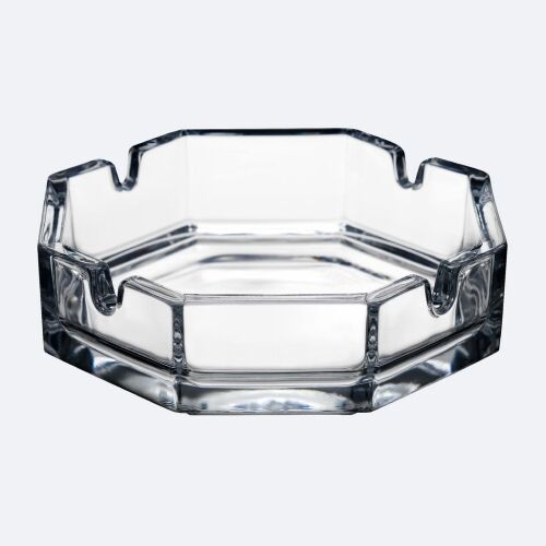 Pasabahce Kosem átlátszó üveg hamutartó, nyolcszög alakú