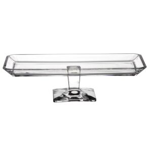 Pasabahce Grace téglalap alakú üveg tortatál, emelt kínálótál - Pasabahce