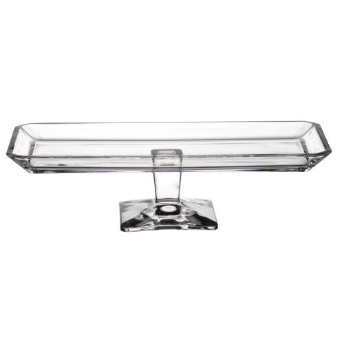 Pasabahce Grace téglalap alakú üveg tortatál, emelt kínálótál