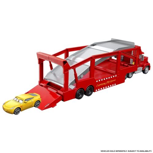 Disney Verdák Mack Hauler kamion rámpával és játékautóval - Autó és jármű
