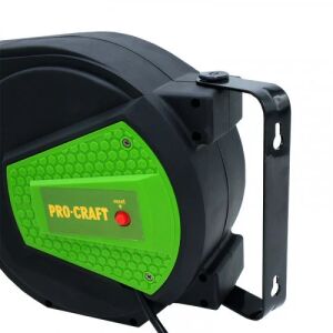 Behúzható hosszabbító kábel, PROCRAFT, 15m, 1 aljzat, 230V