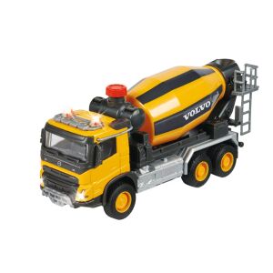Majorette Volvo betonkeverő játékautó, 19 cm, 2 hangeffektus, fém, műanyag