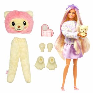 Lalka Barbie Cutie Reveal Cozy Cute Tees z kostiumem lwa i akcesoriami - Mattel