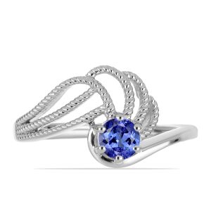 Ezüst Gyűrű 0.56 Karátos Tanzanittal - Elegáns Design 132431660 - Női gyűrű