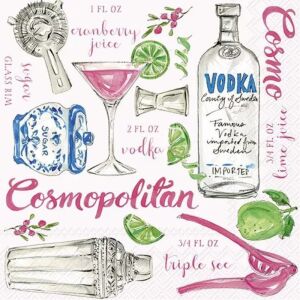 Cosmopolitan mintás 3 rétegű szalvéta, 12,5 x 12,5 cm 132439357 - Szalvéta