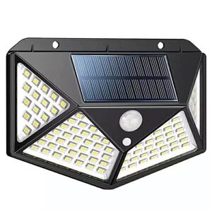 IdeallStore® Solar-Wandleuchte, Bright Night, 100 LEDs, Bewegungsmelder, Kunststoff, schwarz 135876910 - Solarlaterne