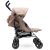 Oldalnézet a Baby Mix Olive bézs könnyű babakocsiról