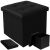 Klappbarer Pouf schwarz Ruhhy 25779 140042419