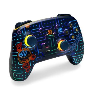 PowerA Enhanced Lumectra Nintendo Switch Vezeték nélküli Kontroller - Pac-Man Neon Arcade Kiadás RGB LED világítással - PowerA