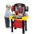 Gyerek játszik a Pepita Tool Play Set barkácsasztallal, gyerek szerszám pad
