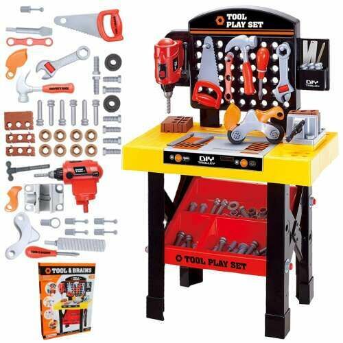 Работна маса Pepita Tool Play Set с играчки инструменти, DIY строителна играчка