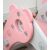 Close-up of Pepita kids slide ladder, pink and white plastic