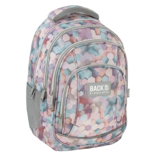 BackUp iskolatáska hátizsák - Pastel Hexagon
