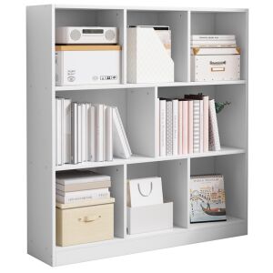 MODERN DULAP CU RAFTURI ALBE 8 RAFTURI 100 CM 139894482 - Depozitare pantofi, Fotolii suspendate, Fotolii, Scaune suspendate și Biblioteci și rafturi