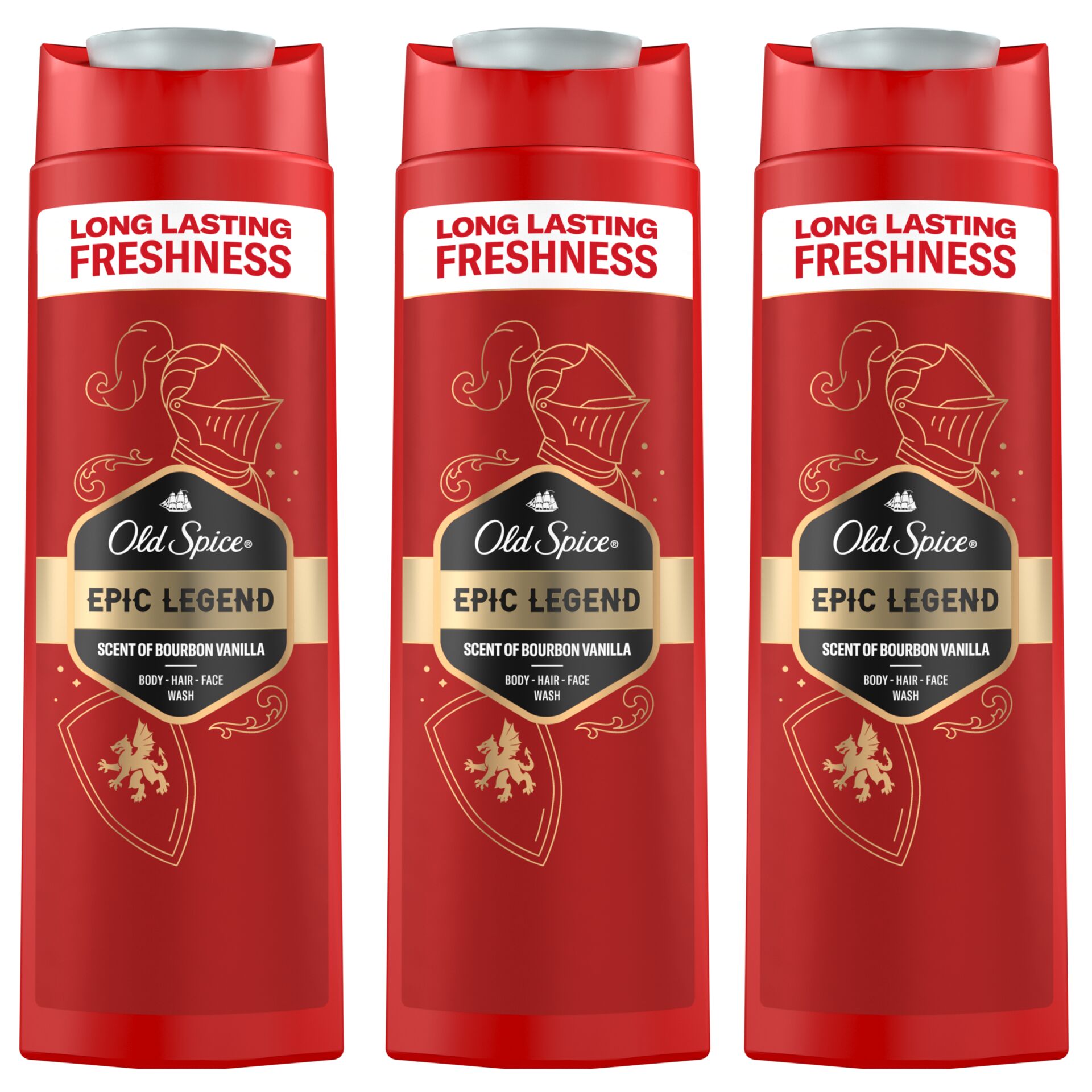 E-shop Old Spice Epic 3v1 pánsky šampón a sprchový gél 3x400ml