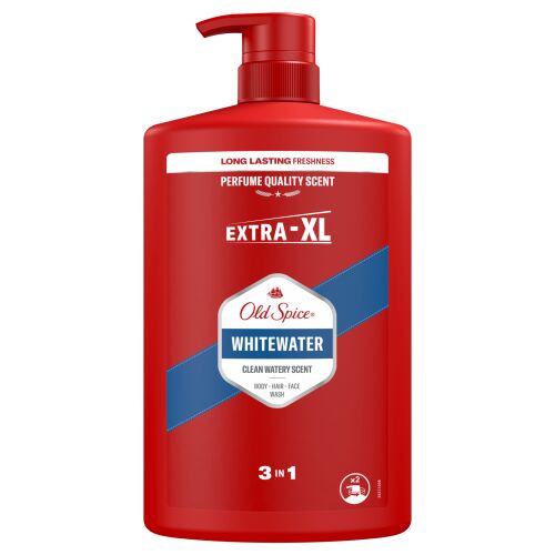 Old Spice Whitewater 3w1 Szampon, Odżywka i Żel pod Prysznic - butelka 1000ml