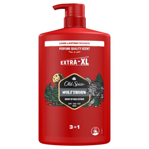 Old Spice Wolfthorn 3w1 Szampon, Żel pod prysznic i Płyn do mycia ciała - Rozmiar Extra XL