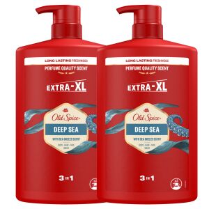 Old Spice Deep Sea 3in1 Men's Shampoo and Shower Gel 2x1000ml 132515404