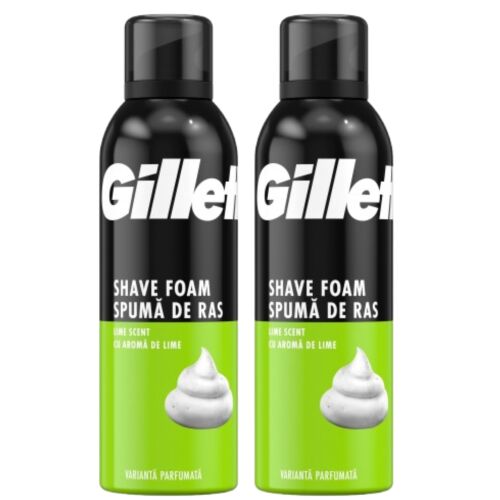 Gillette Classic Lime Borotvahab 2x200ml, frissítő borotvahab férfiaknak