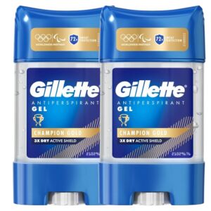 Два дезодоранта гел против изпотяване Gillette Champion Gold за мъже, 72-часова защита - Dezodor