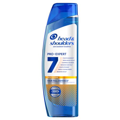 Șampon anti-mătreață Head & Shoulders Pro-Expert 7 cu cofeină pentru protecția împotriva căderii părului