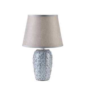 LETI RÚZSOS Asztali Lámpa Kék Kerámiából, 9x9x31 cm