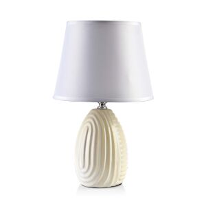 LETI BEIGE kerámia asztali lámpa, 9x10xh33cm, E14, modern dizájn