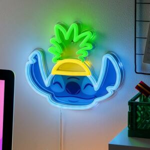 Disney Stitch Wall Mountable LED Neon Light (high: 23,5 cm) / Disney Stitch neonowa lampka ścienna (wysokość: 23,5 cm) 132574406 - Lampka nocna, projektor