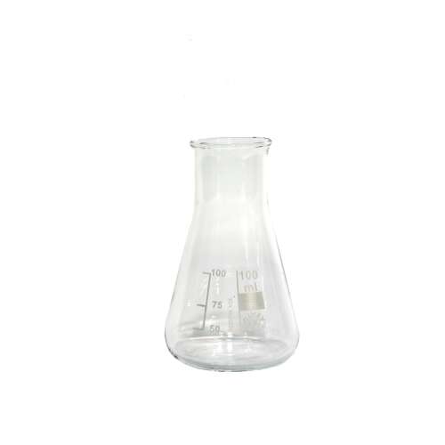 100ml Erlenmeyer flask with wide neck, made of borosilicate glass