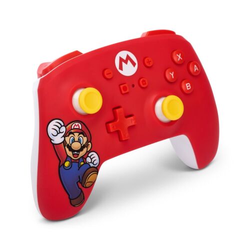Vedere unghiulară a controller-ului PowerA Wireless Nintendo Switch Mario