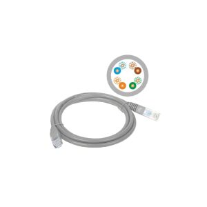 Alantec Patchkabel U/UTP Cat.6 PVC 10,0m grau 132630195 - Alantec