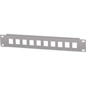INTELLINET patch panel 10 port összeszerelés nélkül 10" 1 HE szürke 132634436 - Patch panel