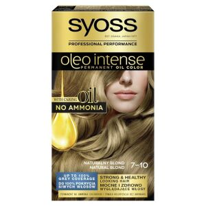 Syoss Oleo Intense 7-10 Natürliches Blond Haarfarbe, ammoniakfreie permanente Ölfarbe für bis zu 100% Grauabdeckung - Syoss