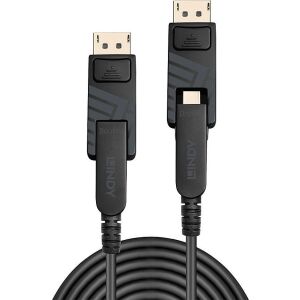 LINDY 50m Fibre Optic Hybrid DisplayPort 1.4 Cable 132644272 - DisplayPorts