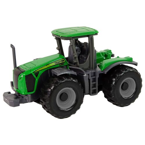 Zöld játék traktor, mezőgazdasági jármű modell - Lean Toys