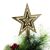 Goldener Stern als Spitze auf Ruhhy künstlichem Weihnachtsbaum