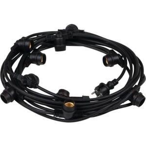 Ghirlandă de lumină de grădină LED 10x E27 max.10W 11mb GRL 11M10E27-B IP44 negru 35754 132656534 - Ghirlande luminoase