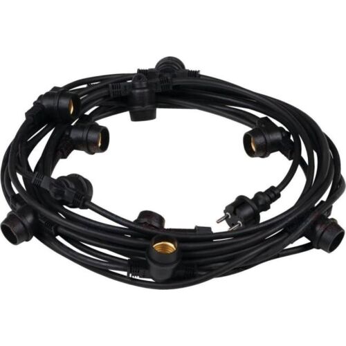 Girlanda świetlna ogrodowa LED 10x E27 max.10W 11mb GRL 11M10E27-B IP44 czarny 35754 132656534