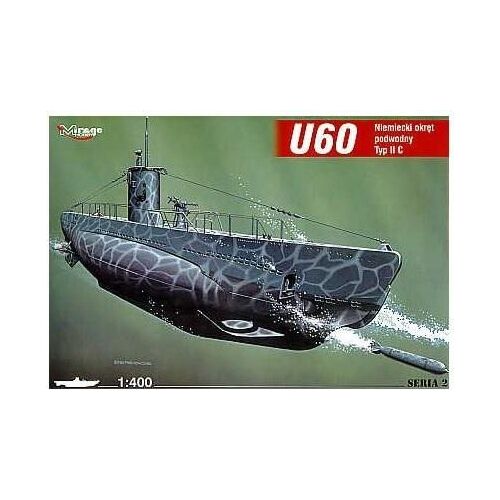 Tengeralattjáró modell, Mirage "U60" U-BOOT, műanyag, 1:400, Többszínű 132657161
