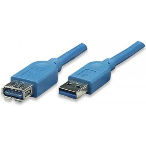 Kabel USB Techly USB-A - USB-A 3 m Niebieski (ICOC-U3-AA-30-EX) 132657715
