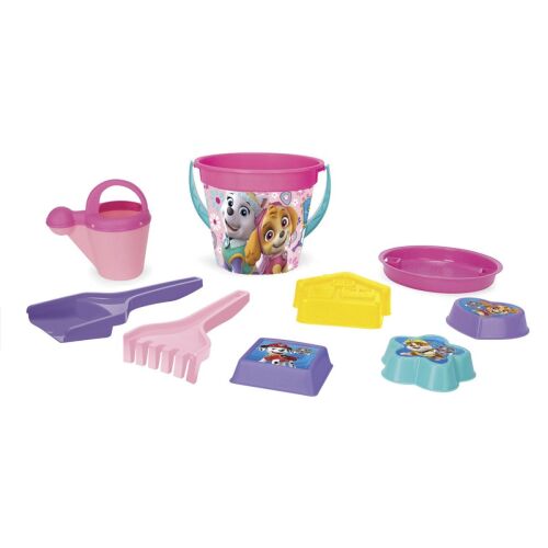 Wader Paw Patrol Skye Sandspielzeug-Set mit Eimer, Gießkanne, Schaufel, Rechen, Sieb und Förmchen